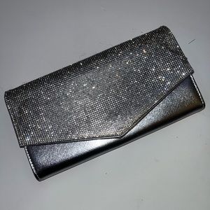 Silver Rhinestone Clutch